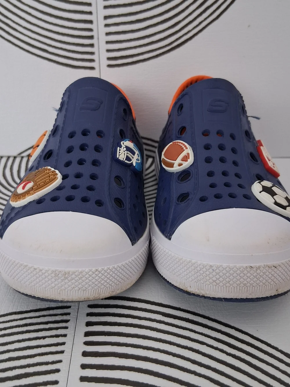 Skechers Toddler Boys Size 9 Blue Lightweight Foamies Molded Slip-On Rubber Shoe